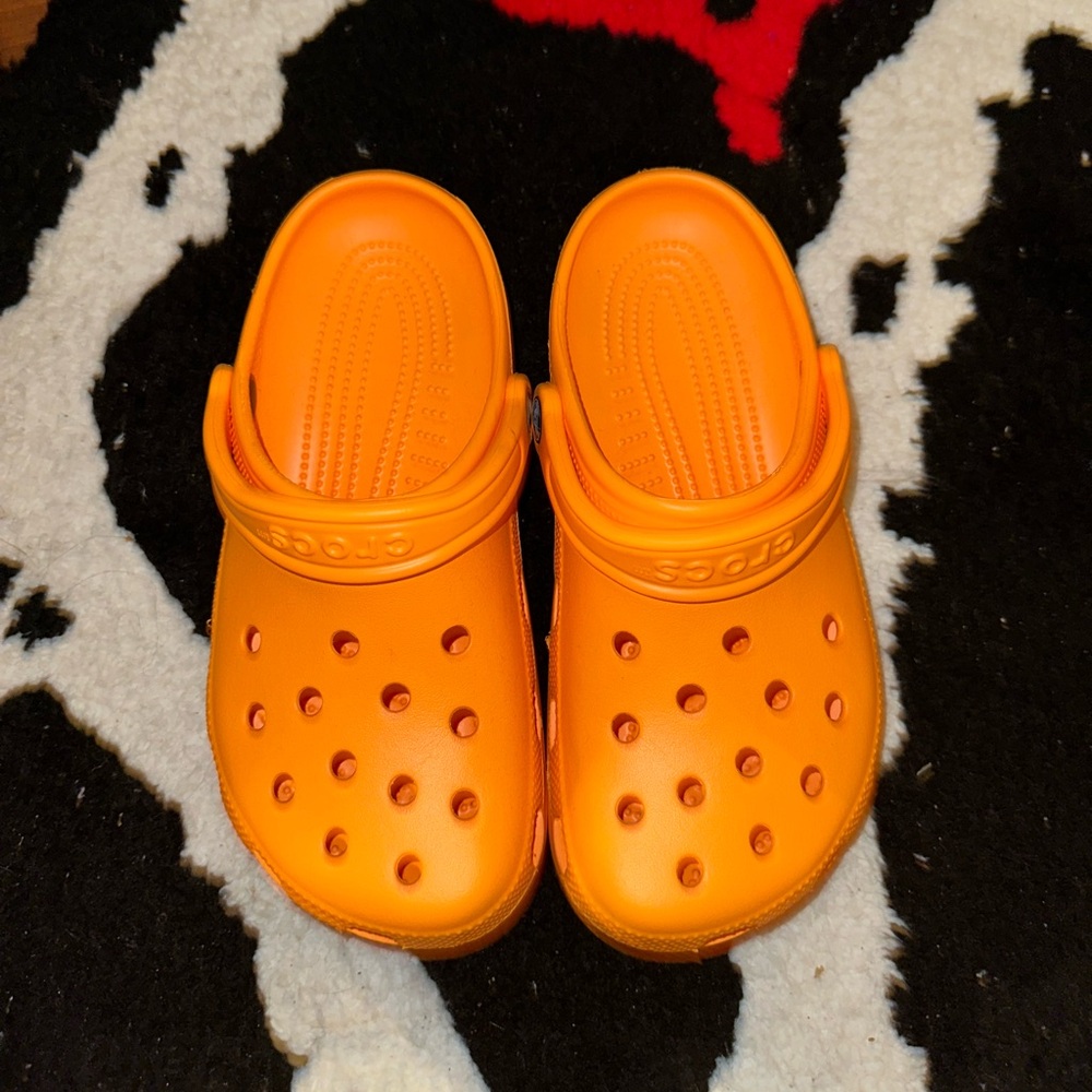 Orange crocs
